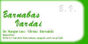 barnabas vardai business card